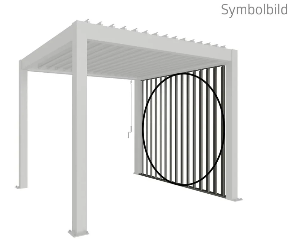 Biohort Lamellenseitenwand für Pergolen 2 m, ca. B192,6/H235/T10,3 cm