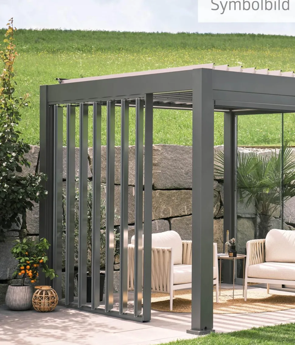 Biohort Lamellenseitenwand für Pergolen 2 m, ca. B192,6/H235/T10,3 cm