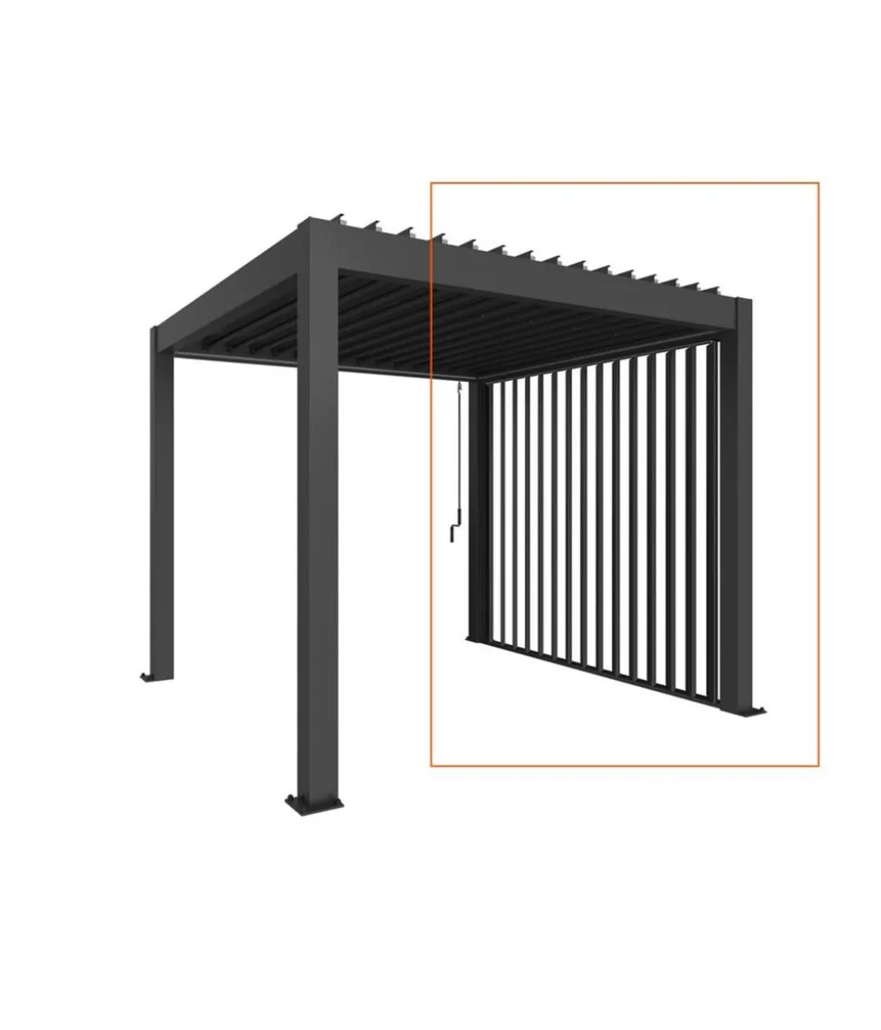 Biohort Lamellenseitenwand Gr. 4 m, ca. B235/H10/T364 cm