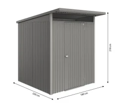 Biohort Metallgerätehaus AvantGarde ECO A1, ca. B180/H218/T220 cm