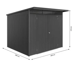 Biohort Metallgerätehaus AvantGarde ECO A6, ca. B260/H218/T260 cm