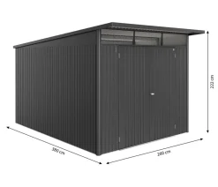 Biohort Metallgerätehaus AvantGarde ECO A8, ca. B260/H222/T380 cm