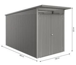 Biohort Metallgerätehaus AvantGarde ECO A4, ca. B180/H222/T380 cm
