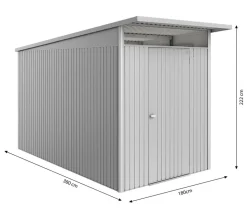 Biohort Metallgerätehaus AvantGarde ECO A4, ca. B180/H222/T380 cm