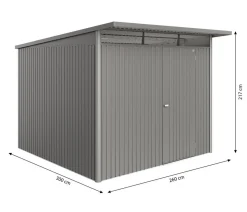Biohort Metallgerätehaus AvantGarde ECO A7, ca. B260/H217/T300 cm