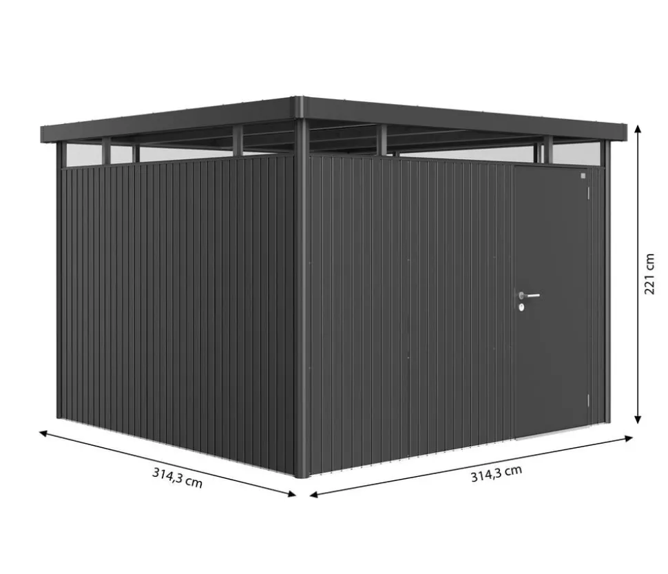 Biohort Metallgerätehaus HighLine H6, ca. B314,3/H221/T314,3 cm