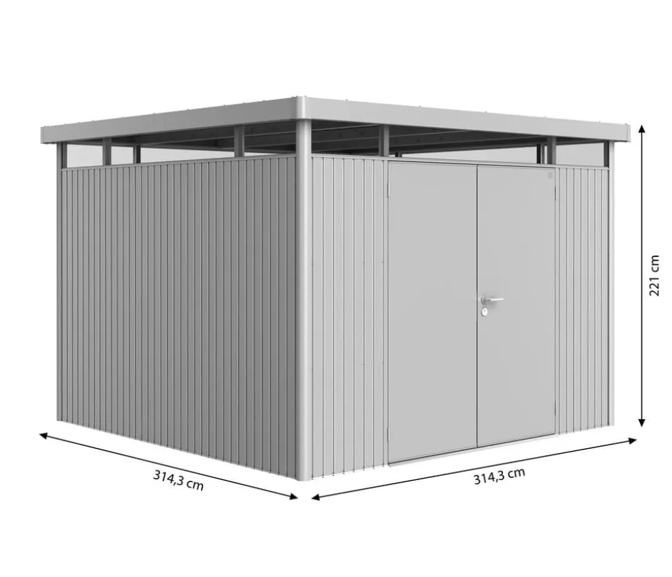 Biohort Metallgerätehaus HighLine H6, ca. B314,3/H221/T314,3 cm