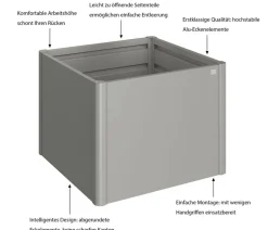 Biohort Metall HochBeet 1,5x0,5, ca. B152/H77/T53 cm
