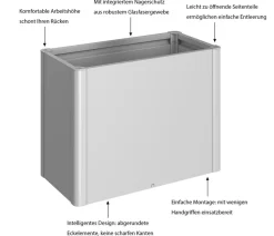 Biohort Metall HochBeet 1x0,5, ca. B103,1/H77/T54,7 cm