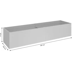 Biohort Metall-Hochbeet 4x1, ca. B397/H77/T102 cm