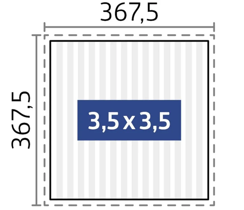 Biohort Pergola 3,5 x 3,5 einfarbig, ca. B367,5/H264/T367,5 cm