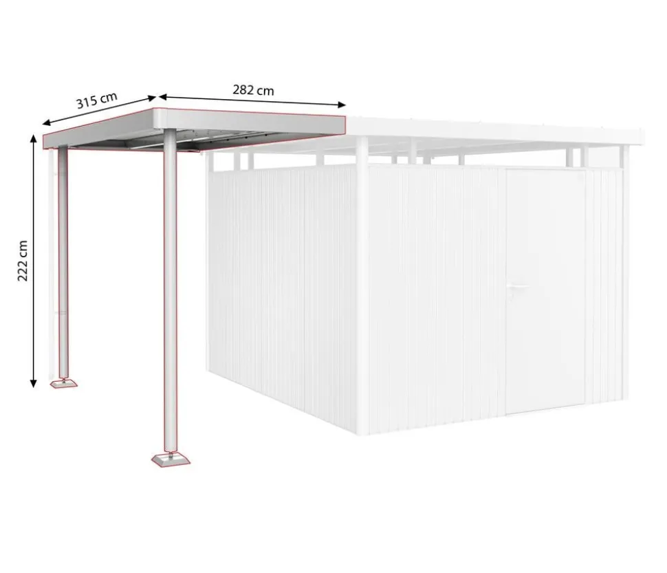 Biohort Seitendach für Gerätehaus HighLine H2