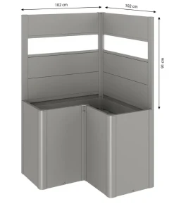 Biohort Sichtschutz Belvedere L100 mit Acrylglas, ca. B102/H91/T102 cm