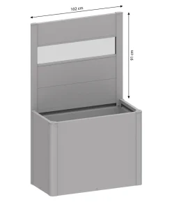 Biohort Sichtschutz Belvedere 100 mit Acrylglas, ca. B102/H91/T4 cm
