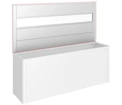Biohort Sichtschutz mit Acrylglas für HochBeet 4x1, ca. B397/H91/T4 cm