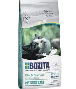 BOZITA Trockenfutter für Katzen Diet & Stomach Grain Free Elk, Elch