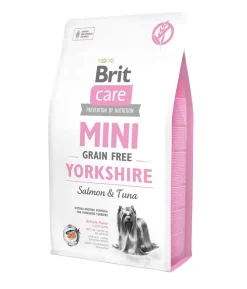 Brit Care Trockenfutter für Hunde Yorkshire Mini Adult, Lachs & Thunfisch