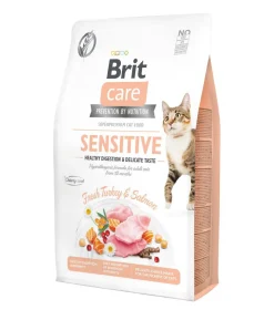 Brit Care Trockenfutter für Katzen Sensitive Adult, Truthahn & Lachs