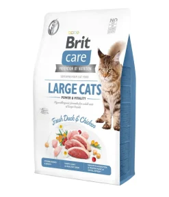 Brit Care Trockenfutter für Katzen Large Cats Adult, Ente & Huhn