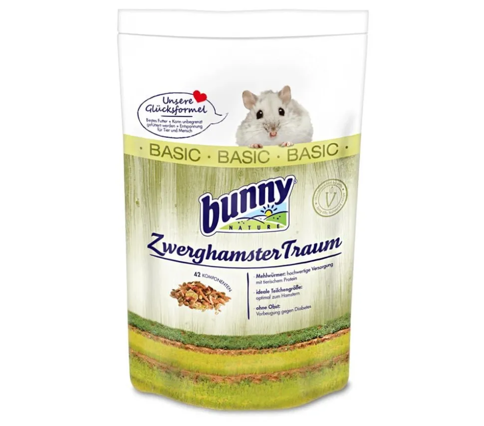 bunny® NATURE Hamsterfutter ZwerghamsterTraum BASIC, 600 g