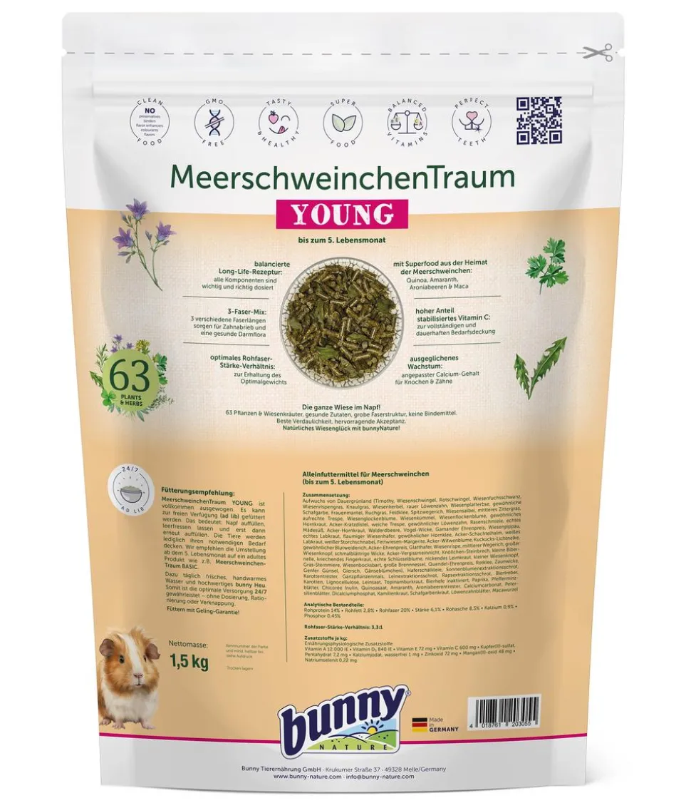 bunny® NATURE Meerschweinchenfutter MeerschweinchenTraum YOUNG