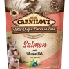 Carnilove Nassfutter für Hunde Wild-Origin Paté Puppy, Lachs & Blaubeeren, 300 g