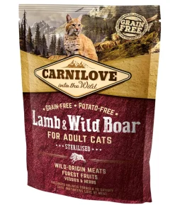 Carnilove Trockenfutter für Katzen Sterilised Adult, Lamm & Wildschwein