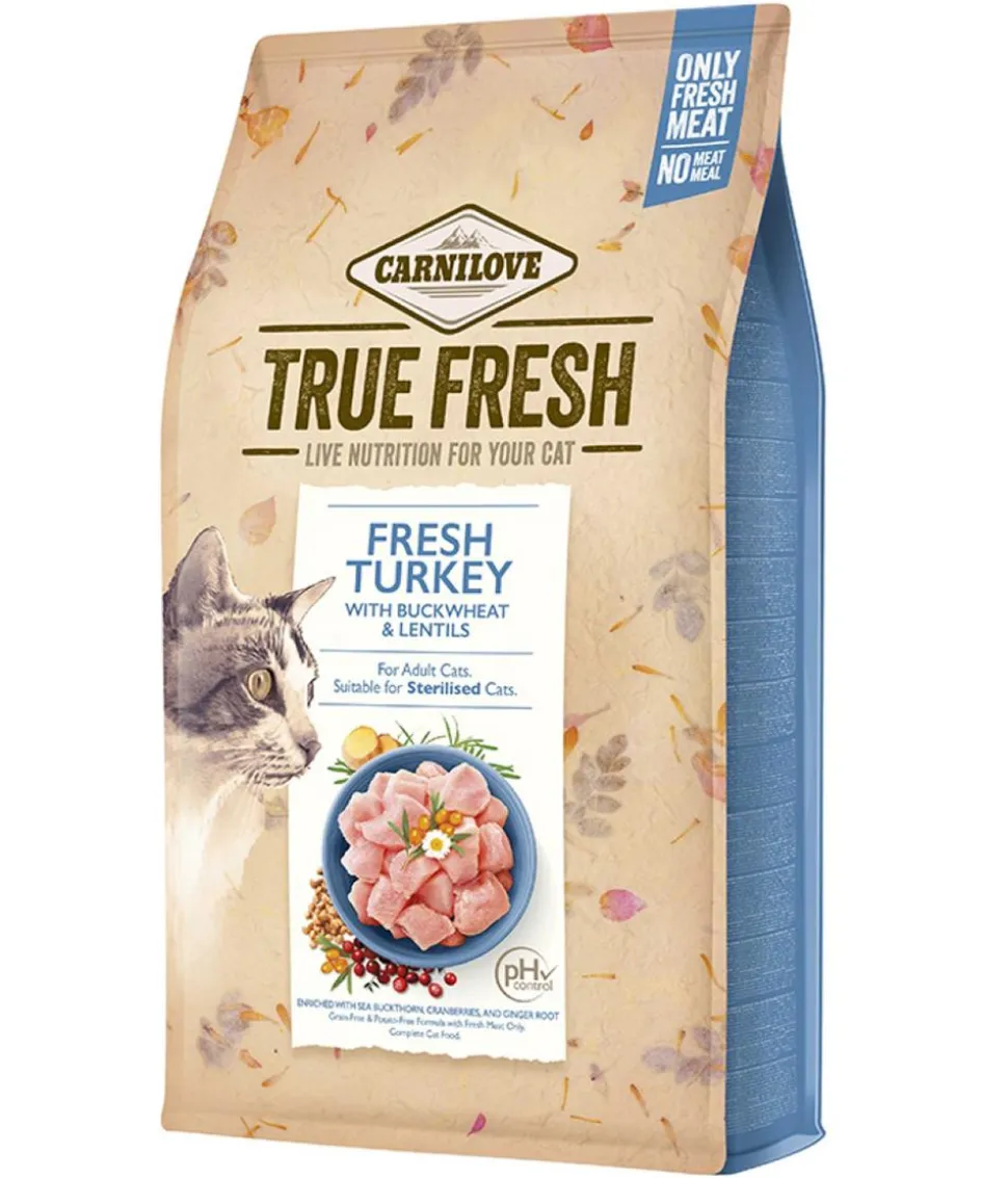 Carnilove True Fresh Trockenfutter für Katzen Adult, Truthahn
