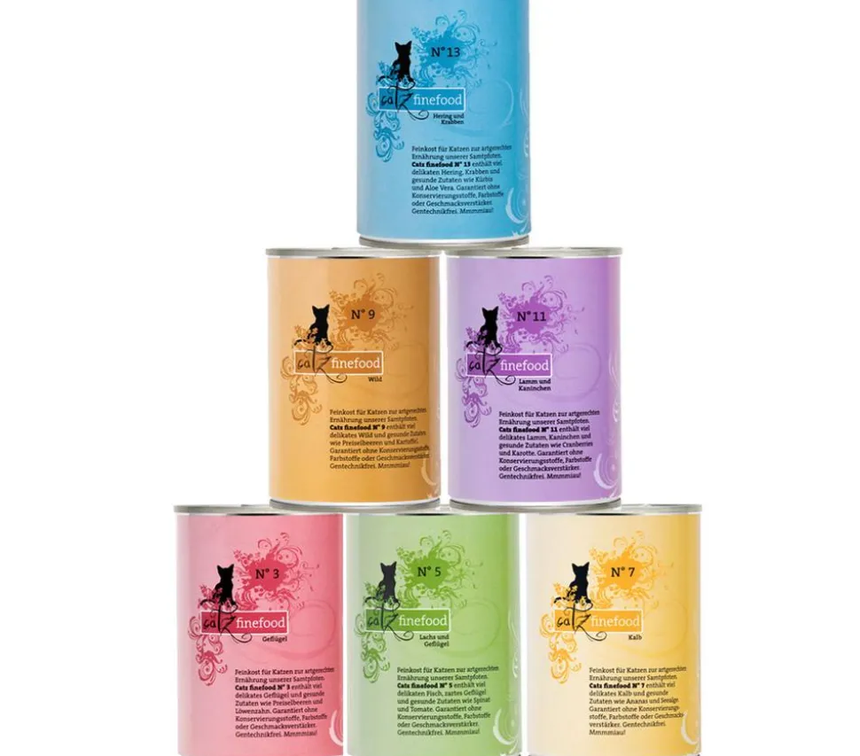 catz finefood Nassfutter für Katzen Multipack I, 6 x 200 g/400 g