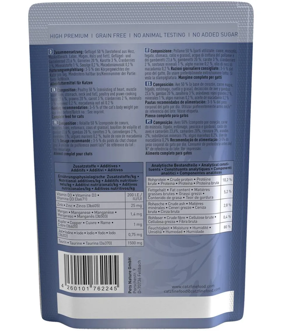 Catz finefood, Nassfutter für Katzen, 16 x 85 g