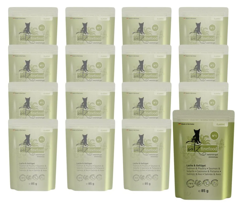 Catz finefood, Nassfutter für Katzen, 16 x 85 g