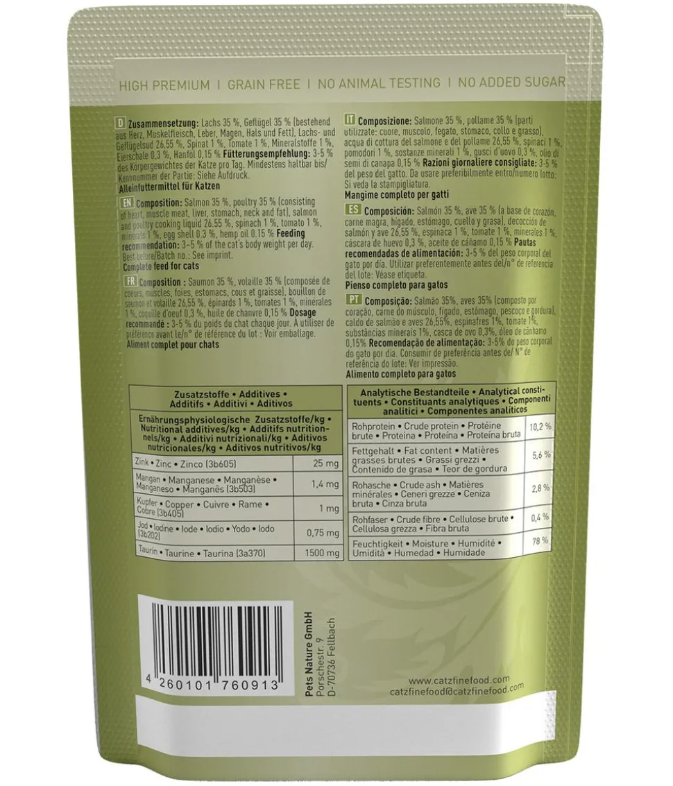 Catz finefood, Nassfutter für Katzen, 16 x 85 g