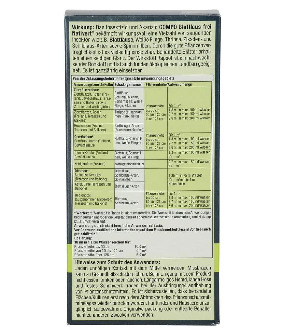 COMPO BIO Blattlaus-frei Nativert®, flüssig, 500 ml