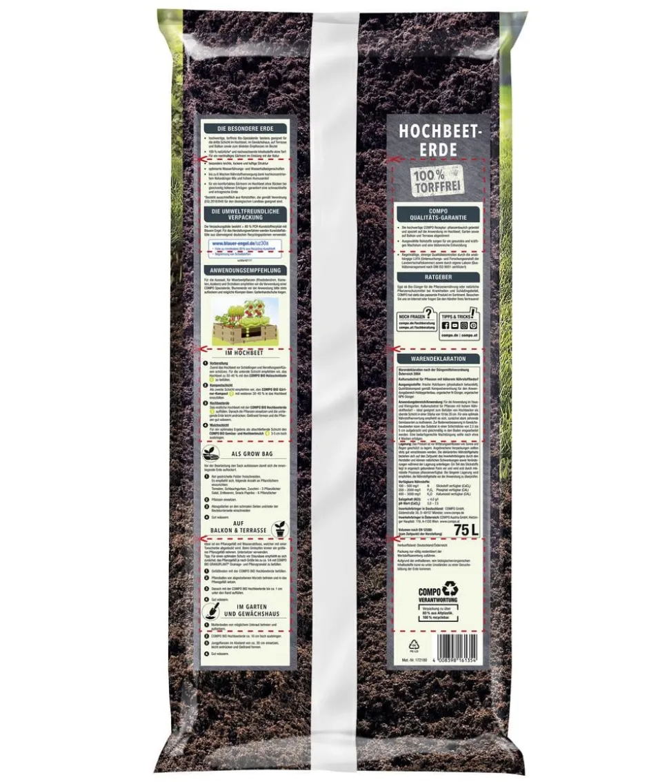 COMPO BIO Hochbeeterde, 75 l