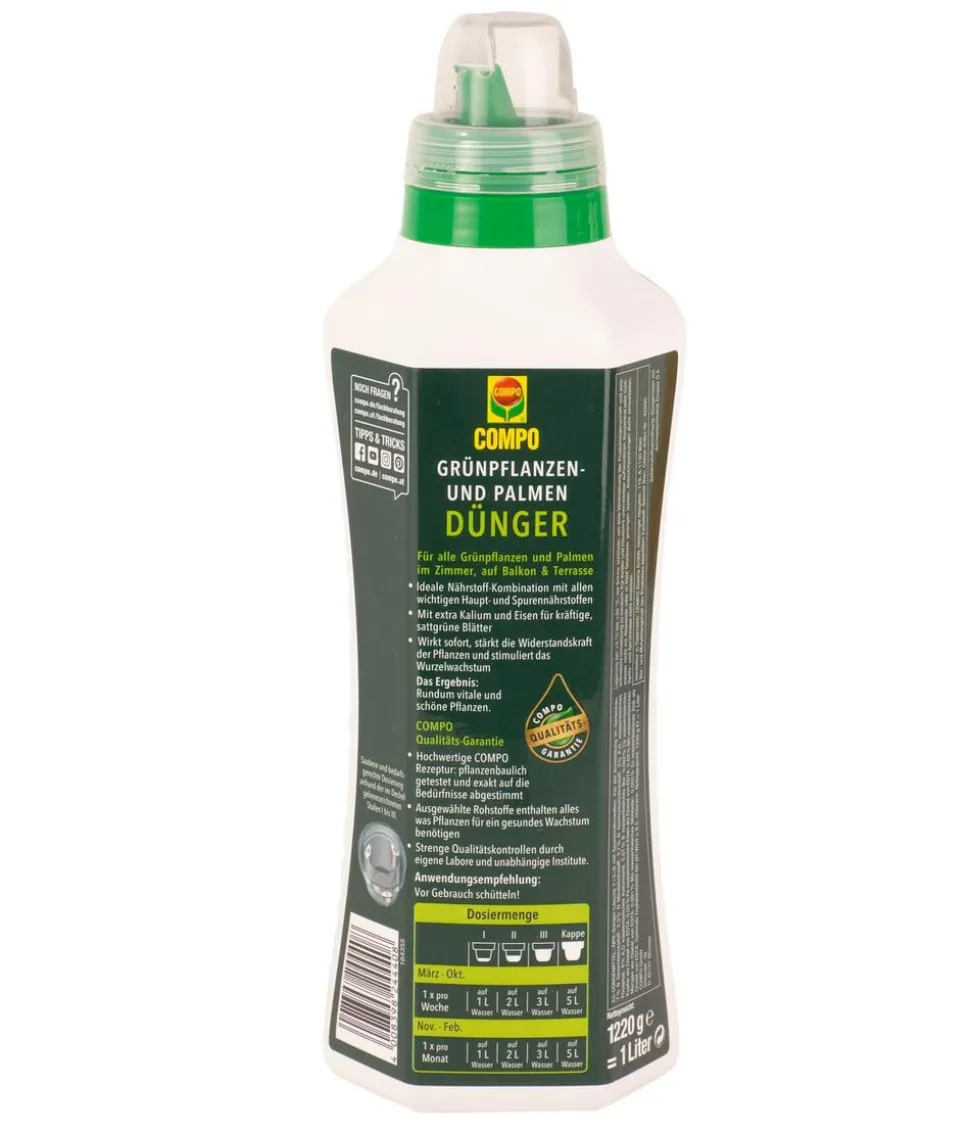COMPO Grünpflanzen- und Palmendünger, flüssig, 1 l