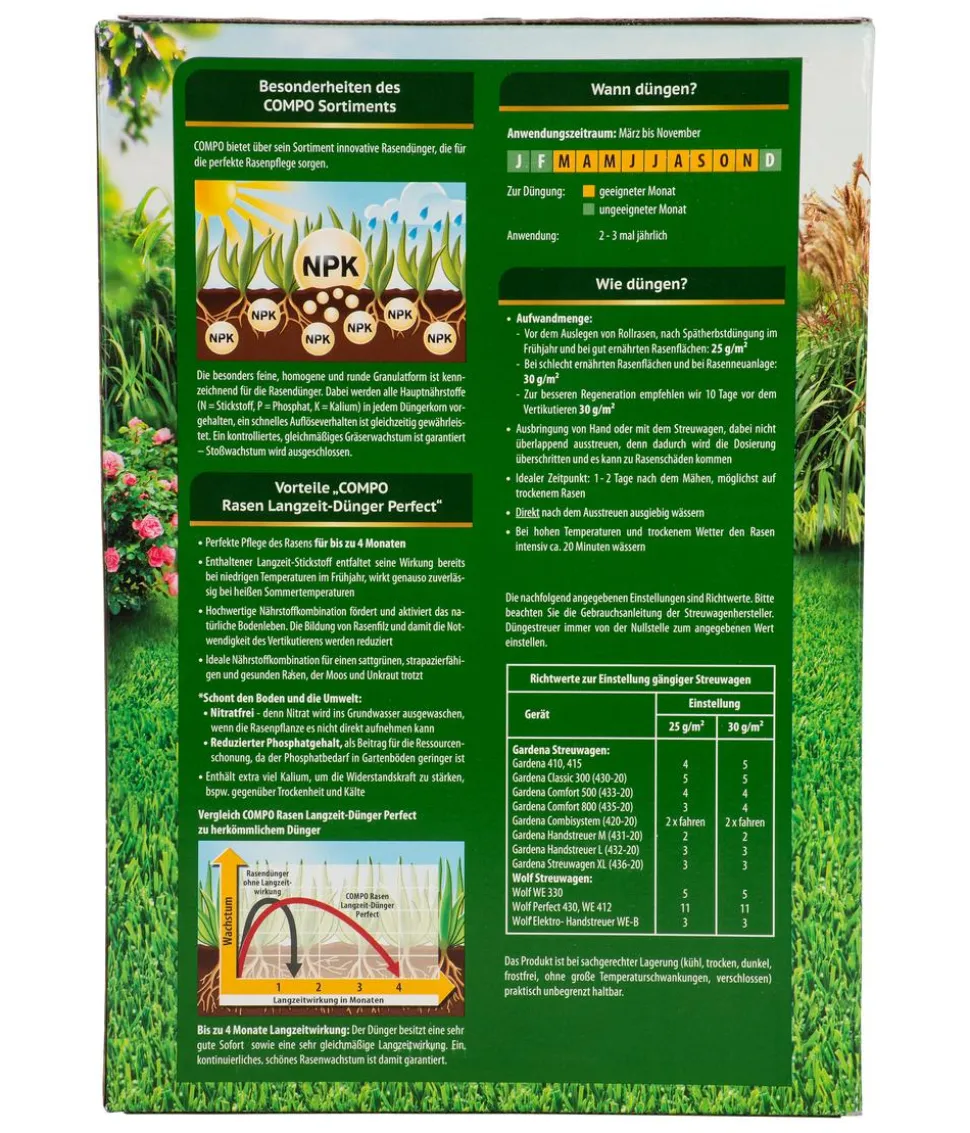 COMPO Rasen Langzeit-Dünger Perfect