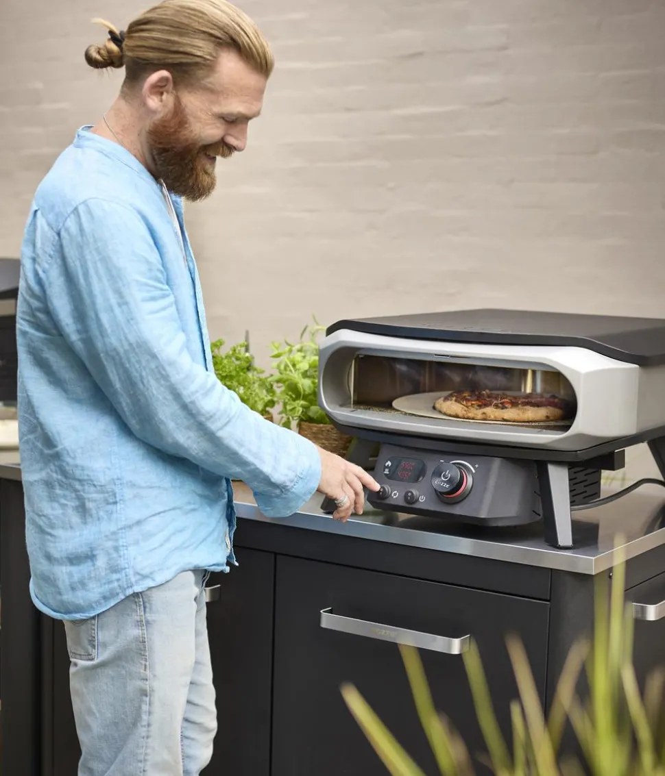 Cozze elektrischer Pizzaofen Premium Rotate 42 cm (17"), mit Thermometer inkl. Pizzastein, ca. B60,5/H33/T62,5 cm