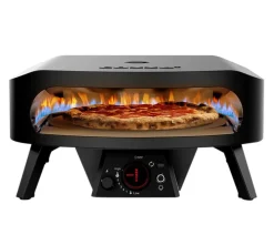 Cozze Gas-Pizzaofen Rotate Black Edition, inkl. Pizzastein, 43 cm (17