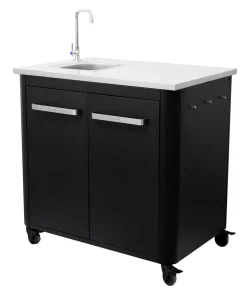 Cozze Outdoor-Küche Außentisch mit Edelstahlspüle, inkl. Wasserhahn, ca. B93,5/H90/T60 cm