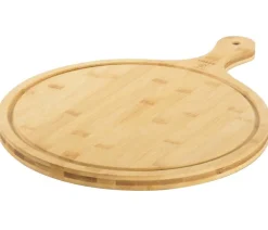 Cozze Pizzaschneidebrett mit Griff, ca. Ø35/H2 cm