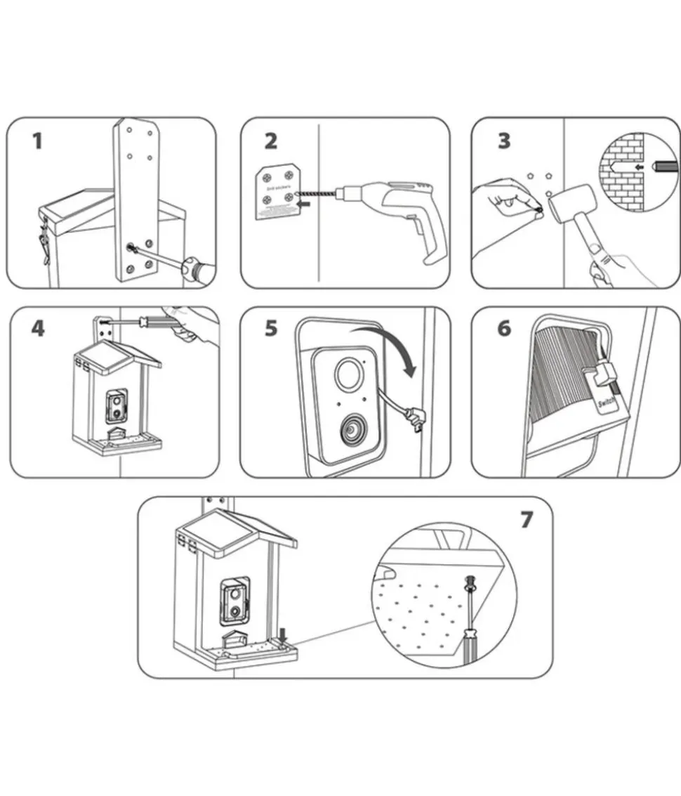 Croci Vogelfutterhaus Smart Wi-Fi, inkl. Kamera, ca. B23/H32,5/T24 cm