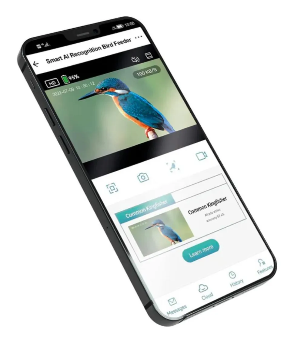 Croci Vogelfutterhaus Smart Wi-Fi, inkl. Kamera, ca. B23/H32,5/T24 cm