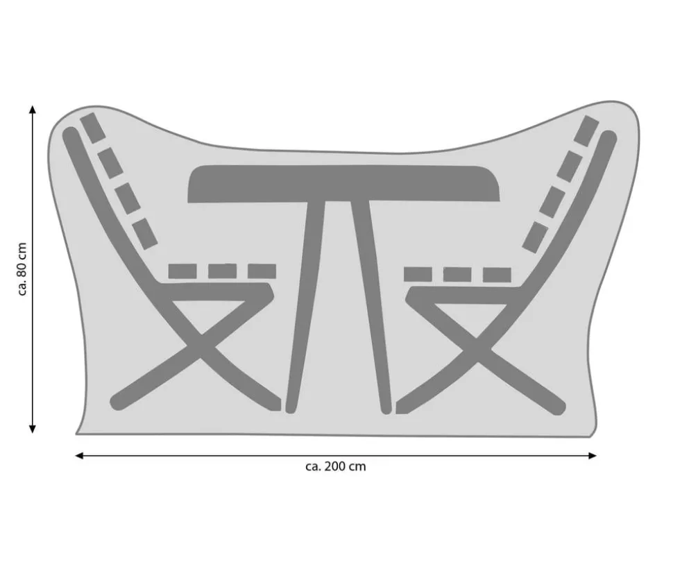 Dehner Abdeckhaube für runde Sitzgruppen, Ø 200x80 cm, grau