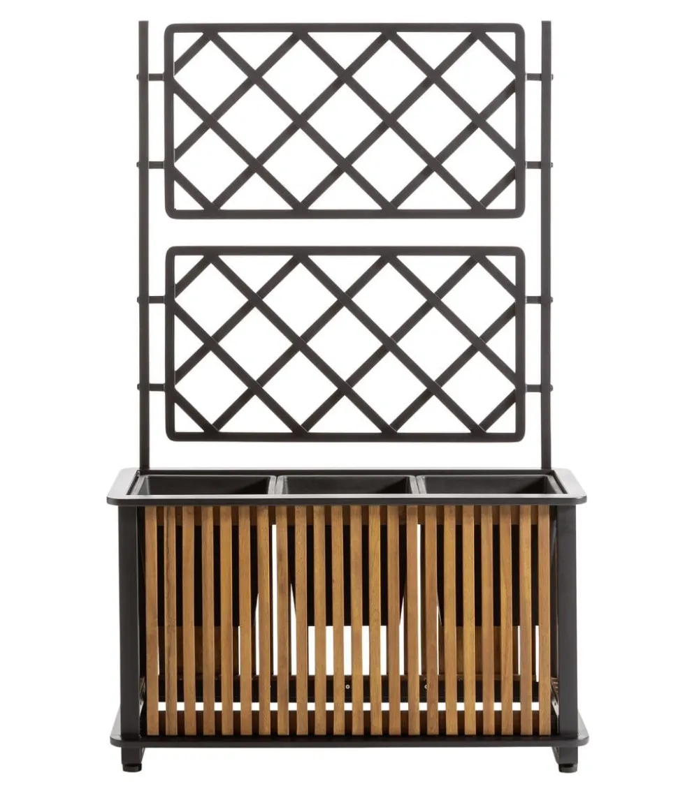Dehner Akazienholz-Pflanzkasten Boston, rechteckig, ca. B86/H136/T33 cm