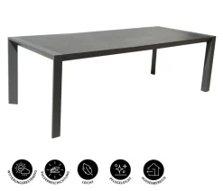 Dehner Ausziehtisch Cleveland, ca. B160-240/H76/T101 cm
