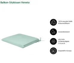 Dehner Balkon-Sitzkissen Veneto, ca. B45/H4/T40 cm