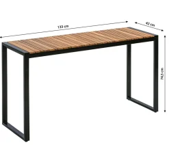 Dehner Balkontisch Chicago Wood, ca. B133/H74,5/T42 cm