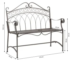 Dehner Bank Antik, 2-Sitzer