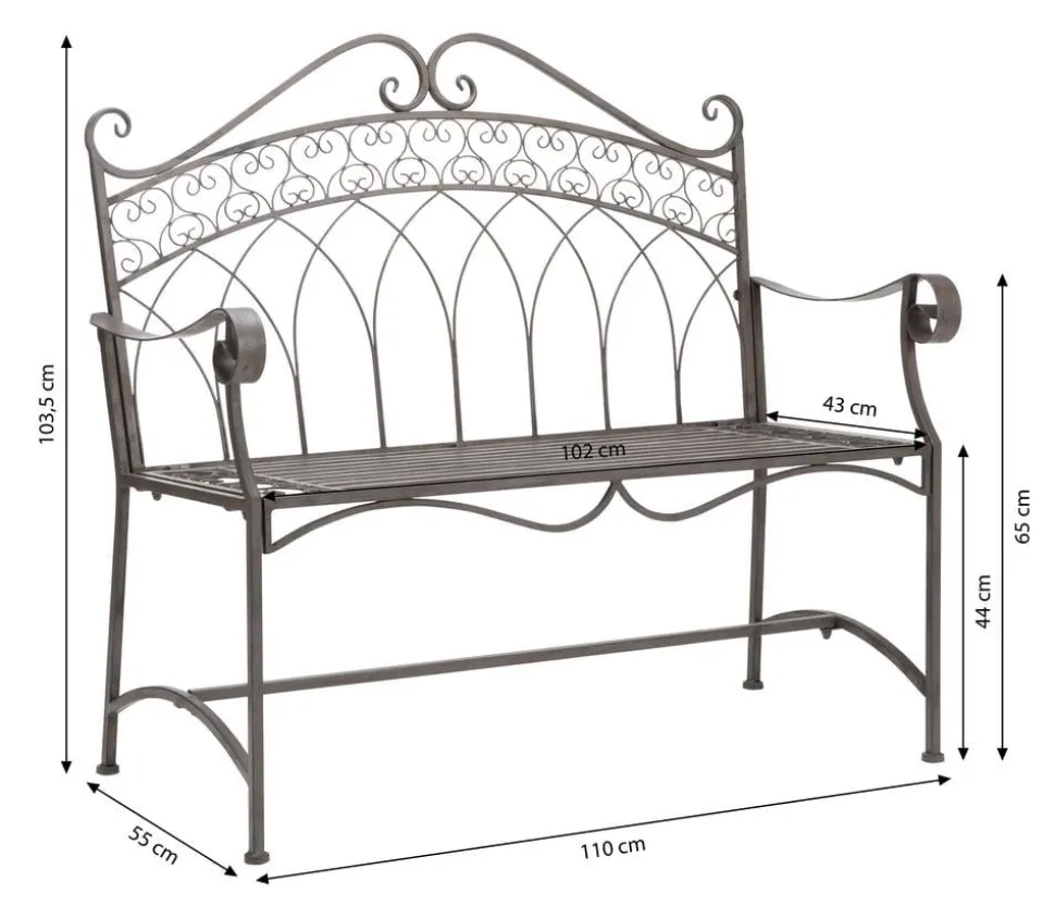 Dehner Bank Antik, 2-Sitzer
