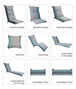 Dehner Bankauflage Trentino 3-Sitzer, ca. B156/H6/T47 cm